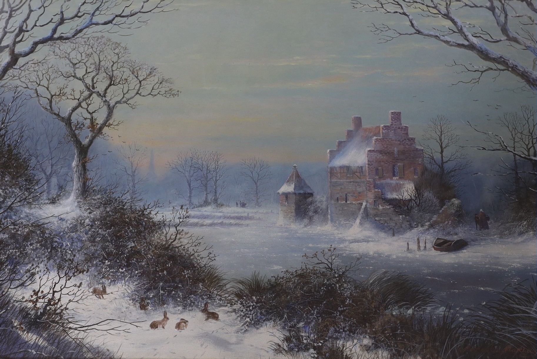 Michael Matthews (1933-), oil on canvas, 'The Old Manor', signed, 49 x 75cm